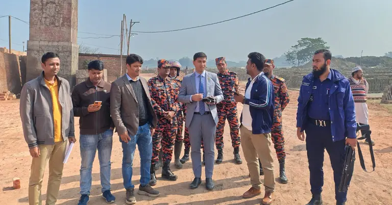 অবৈধ ইটভাটায় অভিযান